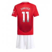 Fotbalové Dres Manchester United Joshua Zirkzee #11 Dětské Domácí 2024-25 Krátký Rukáv (+ trenýrky)